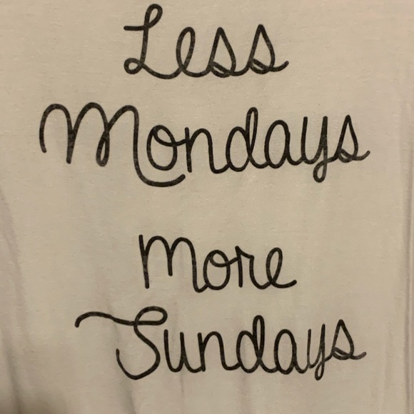 BLVD sz L Less Mondays More Sundays tee - Picture 2 of 6